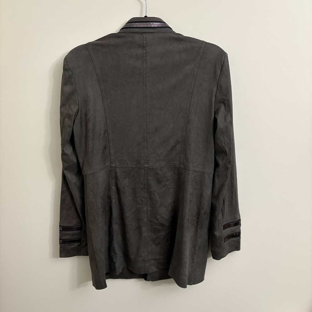 Joseph Ribkoff Charcoal Jacket with Zipper Accents - Picture 2 of 9